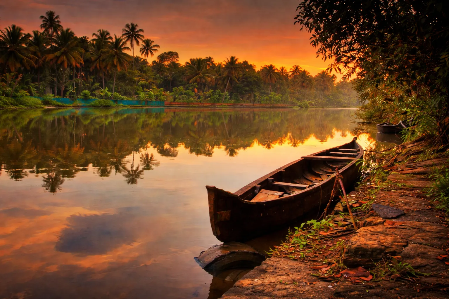 Un paysage serein de la beauté naturelle de l'Inde